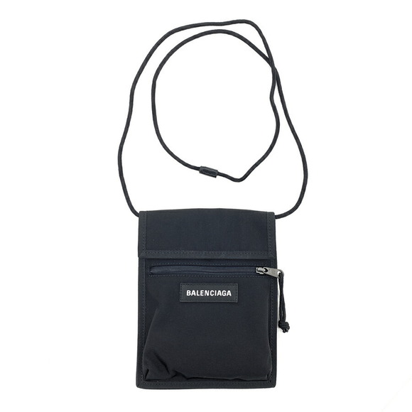 Balenciaga Shoulder Explorer Black Pouch Nylon Bag - Picture 1 of 3